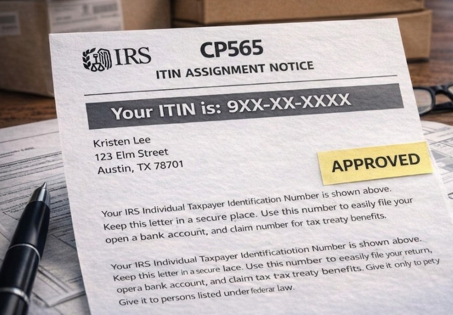 CP565 Notice — Your ITIN Has Been Assigned