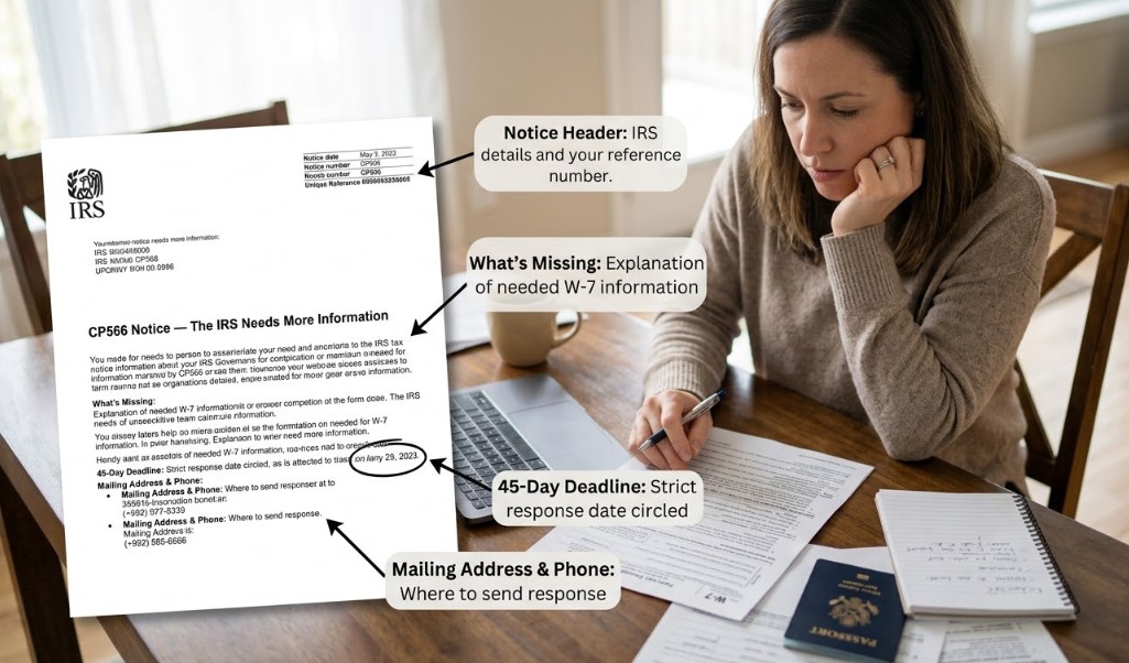 CP566 Notice — The IRS Needs More Information