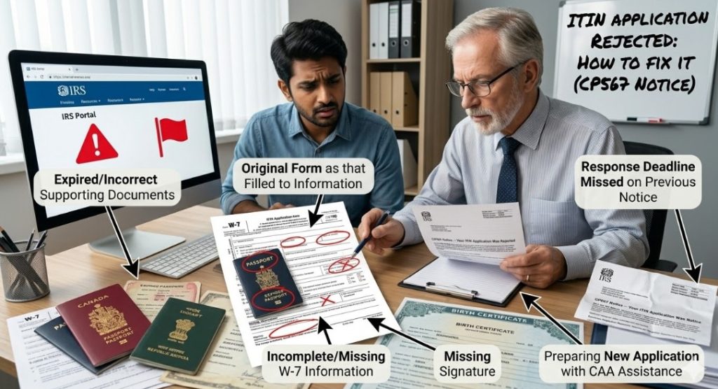 CP567 Notice — Your ITIN Application Was Rejected