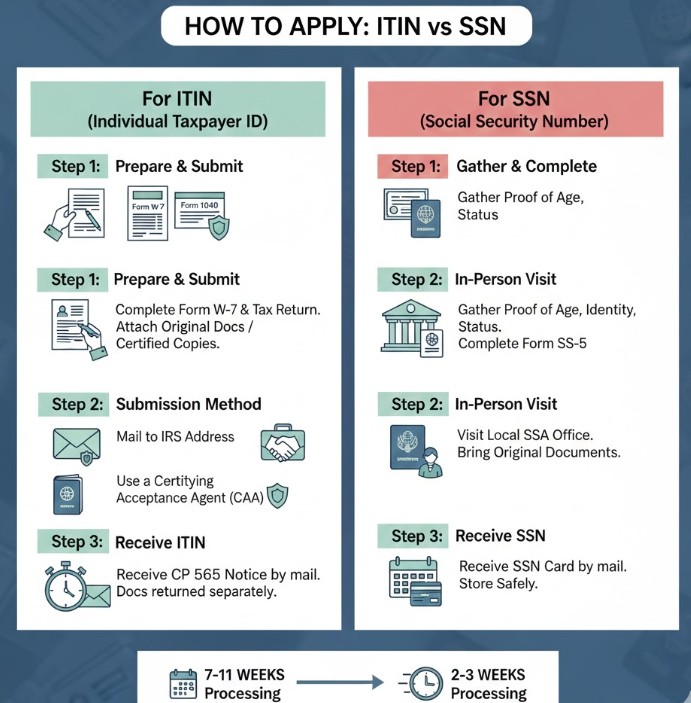 How to Apply - ITIN vs SSN